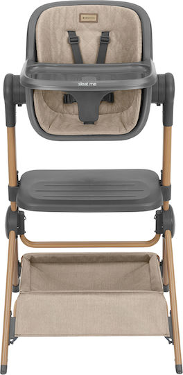 Kikka Boo 2in1 Bedside Crib + Highchair Sleat Me Beige 31003020110