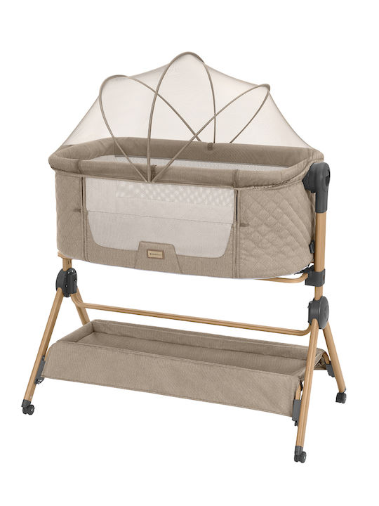 Kikka Boo 2in1 Bedside Baby Cradle + Highchair Sleat Me Beige 31003020110