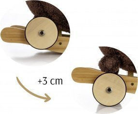 Milly Mally Wooden Rocking Toy Dog for 12+ months with Wheels with Max Load Capacity 30kg Brown