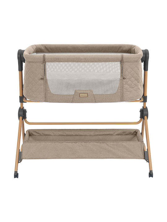 Kikka Boo 2in1 Bedside Baby Cradle + Highchair Sleat Me Beige 31003020110