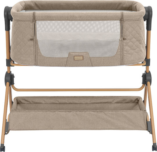 Kikka Boo 2in1 Bedside Crib + Highchair Sleat Me Beige 31003020110