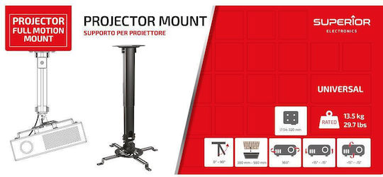 Superior Electronics Βάση Projector Οροφής με Μέγιστο Φορτίο 13.5kg