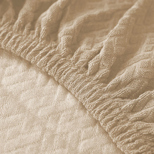 Ubieramy Meble Husa Elastică Pentru Scaun Bej Jacquard