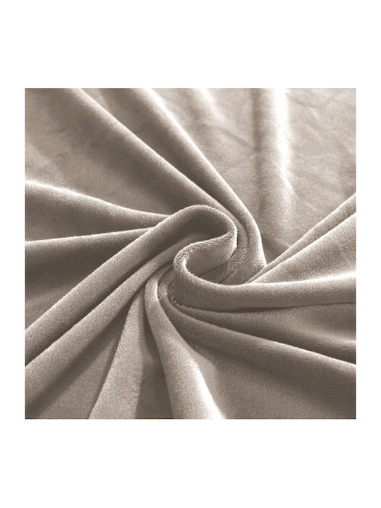 Ubieramy Meble Elastic Cover for Three Seater Sofa Beige Cappuccino 1pcs