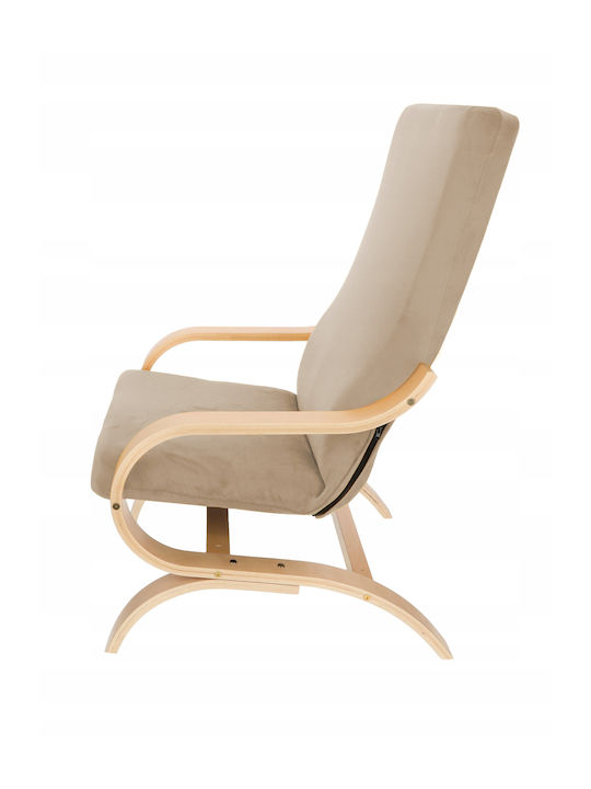 Ubieramy Meble Elastische Abdeckung für Stuhl Beige Cappuccino 1Stück
