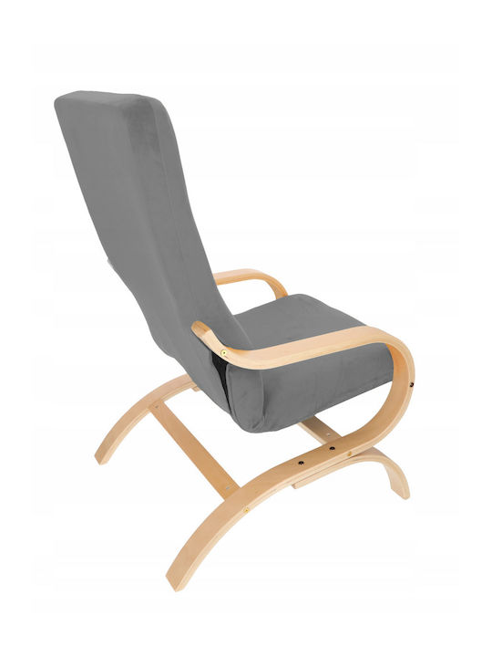 Ubieramy Meble Elastische Abdeckung für Sessel Gray Velvet 1Stück