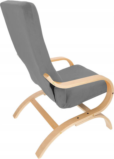 Ubieramy Meble Elastische Abdeckung Sessel Grau Samt