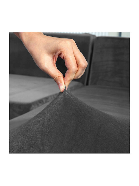 Ubieramy Meble Elastische Abdeckung für Dreisitziges Sofa Gray 22εκ. 1Stück