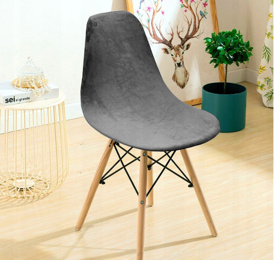 Ubieramy Meble Elastische Abdeckung für Stuhl Grey Velvet 1Stück