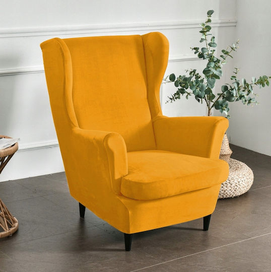 Ubieramy Meble Elastische Abdeckung Sessel Senf