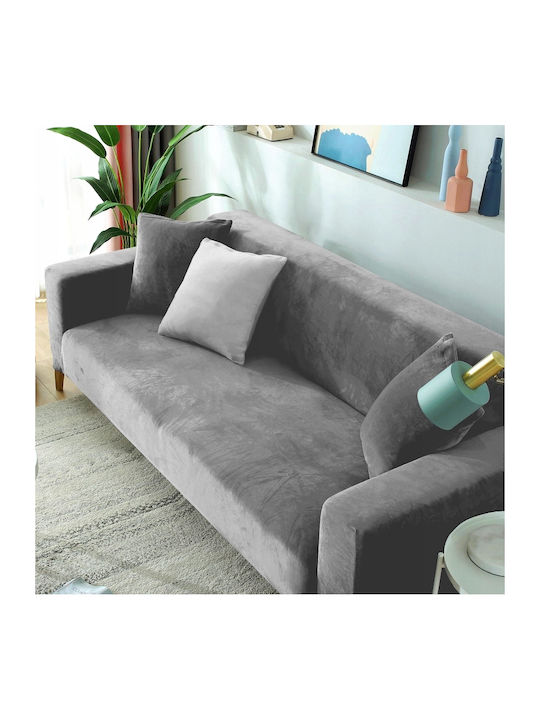 Ubieramy Meble Elastische Abdeckung für Vier-Sitzer-Sofa Light Grey 1Stück