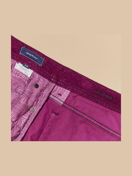 Men's Jeans Pants Elastic with Regular Fit Bordeaux