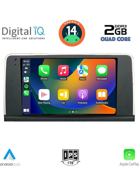 Digital IQ Car Audio System for BMW X5 (E70) / X6 (E71) 2013-2016 (Bluetooth/USB/WiFi/GPS/Apple-Carplay/Android-Auto) with Touch Screen 9"