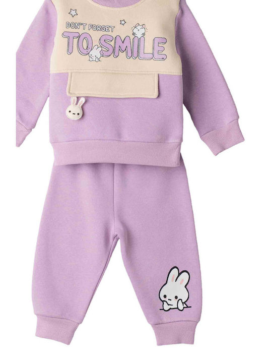 Kinder Sweatpants Set - Jogginganzug Lilac 2Stück