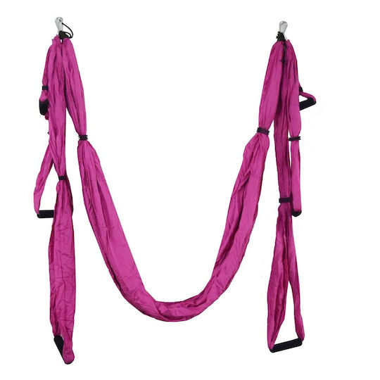 Kepeak Πανί Aerial Yoga 2.43x1.49μ. με Λαβές Ροζ