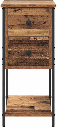 Κομοδίνο Ξύλινο Παλιό ξύλο 32x42x70cm