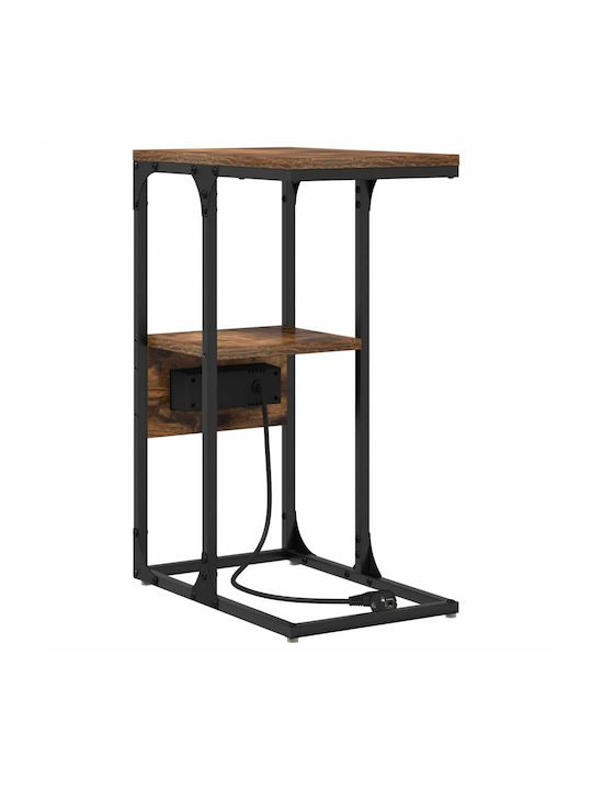 Nachttisch Geräuchert Metall Smoky Oak 41.5x26x60.5cm