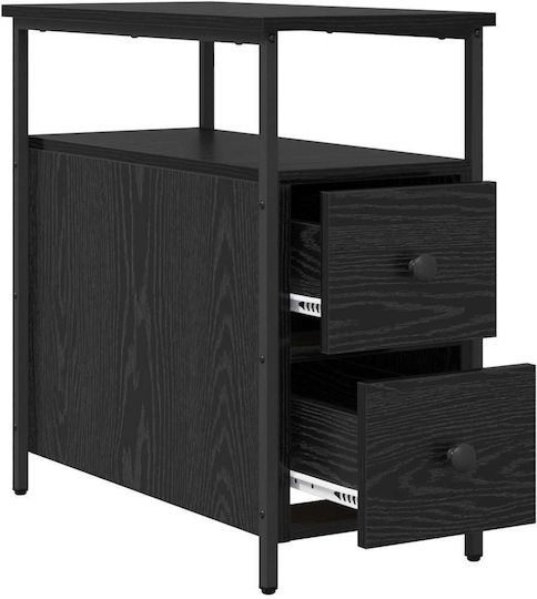 Nachttisch Metall Black oak 30x60x60cm