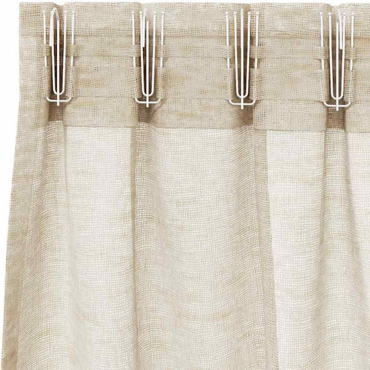 vidaXL Set Vorhänge mit Bleistiftfalten Beige 140x225cm