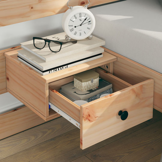 Doppelbett aus Massivholz Braune mit Lattenrost für Matratze 140x200cm