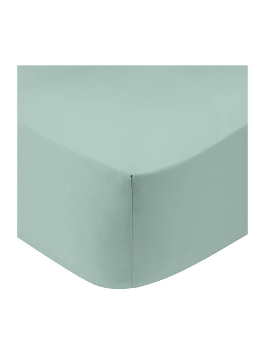 Sunshine Чаршаф King Size с Ластик 180x200+30см. Cotton Feelings 151 Aqua