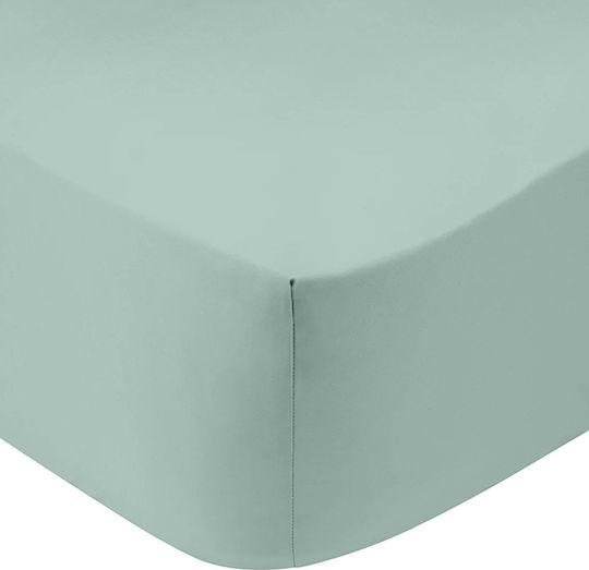 Sunshine Cotton Feelings 151 Σεντόνι King Size με Λάστιχο 180x200+30εκ. Aqua
