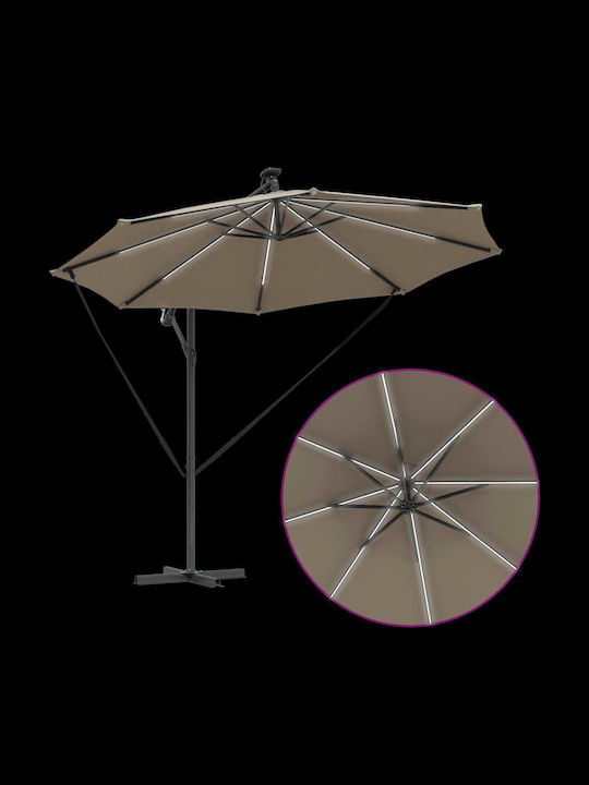 Umbrelă Suspendată Din Aluminiu Maro 2.94x2.94xÎnălțime 2.48m