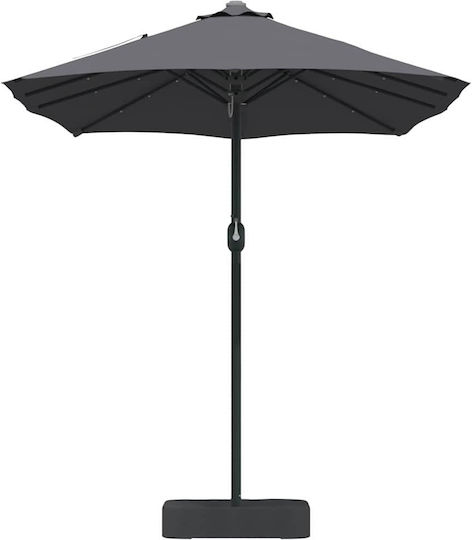 Aluminium-Garten- und Terrassen-Sonnenschirm Grau 3,85x2,09xH2,44m