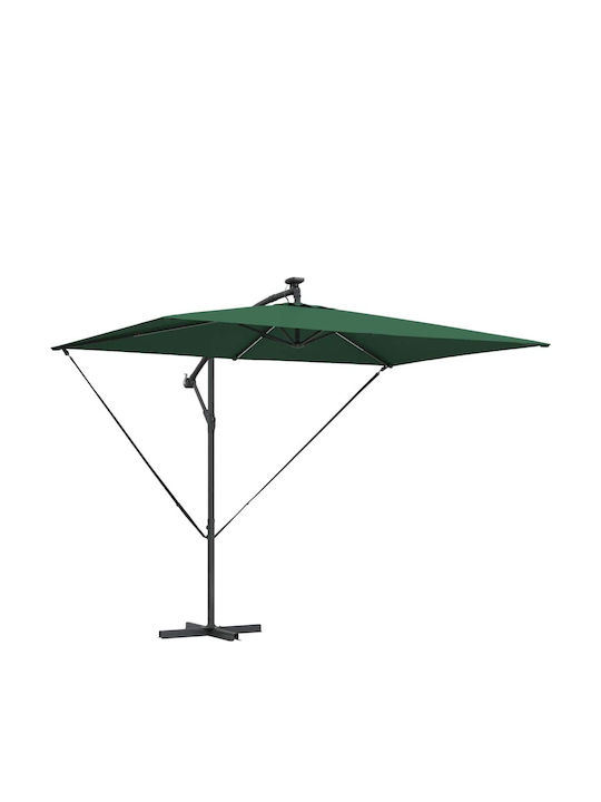 Umbrelă Suspendată Metalică Verde 2.94x2xÎnălțime2.54m