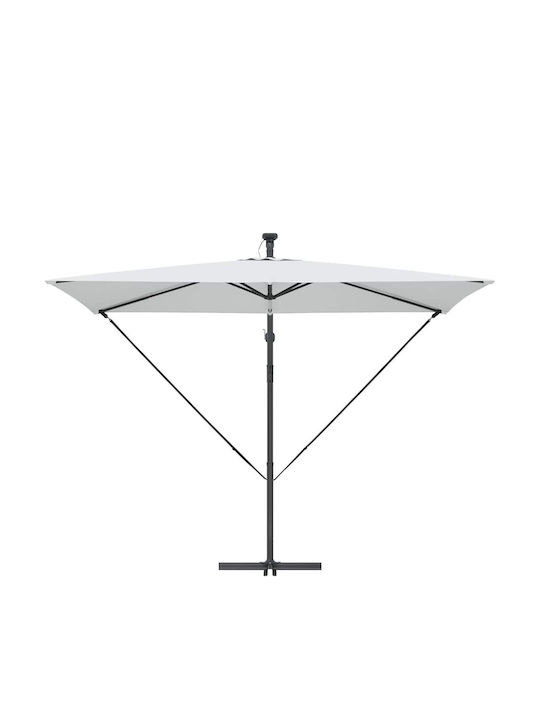 Hanging Metal Beige Parasol 2.94x2xH2.54m