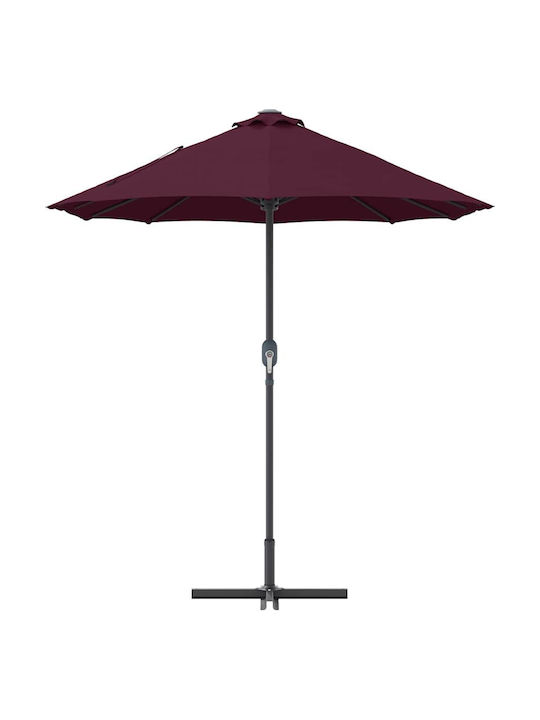 Aluminium Burgundische Garten- und Terrassen-Sonnenschirm 3,8x1,96xHöhe 2,35 m