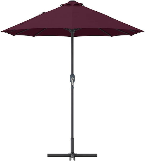 Aluminium Burgundische Garten- und Terrassen-Sonnenschirm 3,8x1,96xHöhe 2,35 m