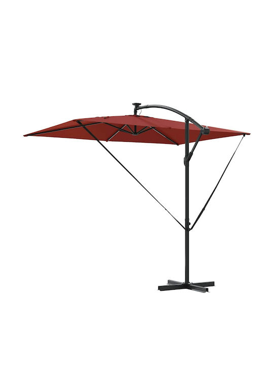 Hanging Metal Parasol Orange 2.94x2xHeight 2.54m