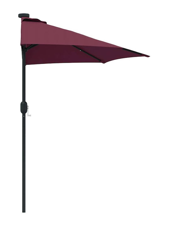 Hanging Aluminum Burgundy 2.94x1.5m Garden & Terrace Parasol