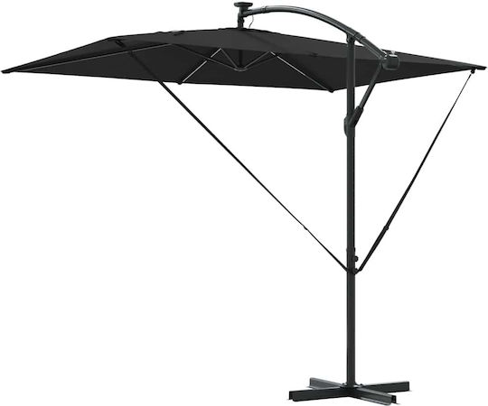 Umbrelă Suspendată Metalică Neagră 2.94x2xÎnălțime2.54m