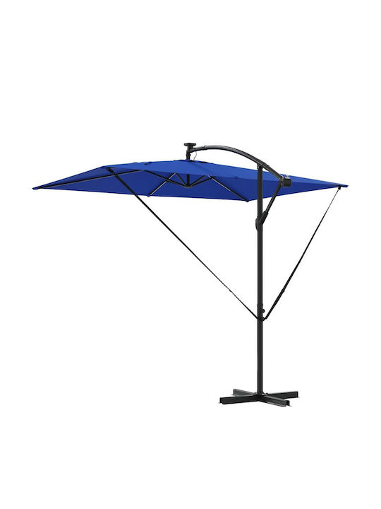 Hanging Garden Parasol Metal Blue 2.94x2xHeight 2.54m