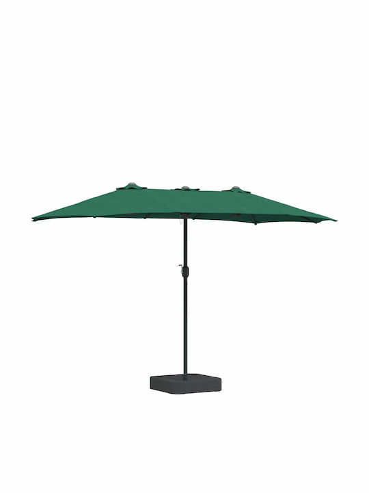 Aluminum Garden Parasol Green 3.85x2.09xHeight 2.44m