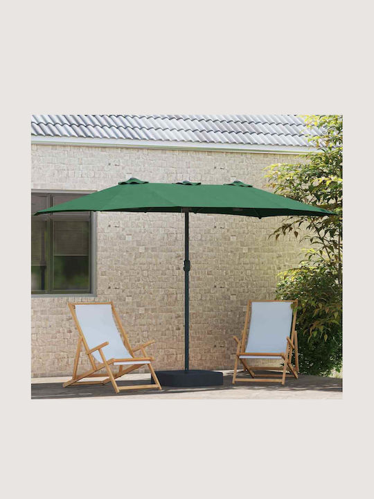 Aluminum Garden Parasol Green 3.85x2.09xHeight 2.44m