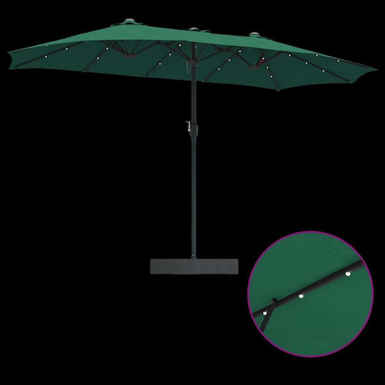 Aluminium Garten- und Terrassen-Sonnenschirm Grüne 3,85x2,09xHöhe 2,44m