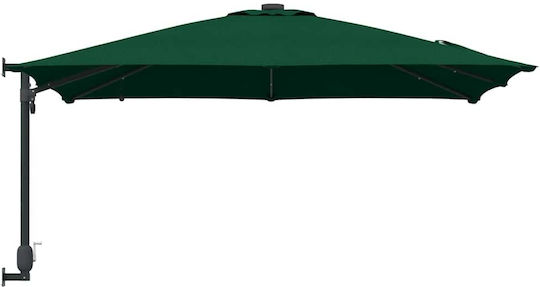 vidaXL Garten- und Terrassen-Sonnenschirm Wandmontiert Aluminium Grüne 2,48x2,47xHöhe1,6m