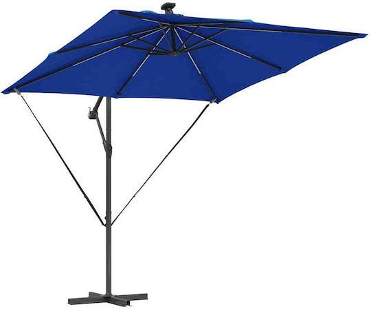 Umbrelă Suspendată Din Aluminiu Albastră 2.94x2.94xÎnălțime 2.5m