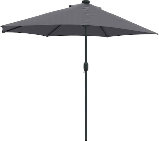Garten- und Terrassen-Sonnenschirm Hängend Aluminium Grau 2.94x1.5xHöhe 2.24m