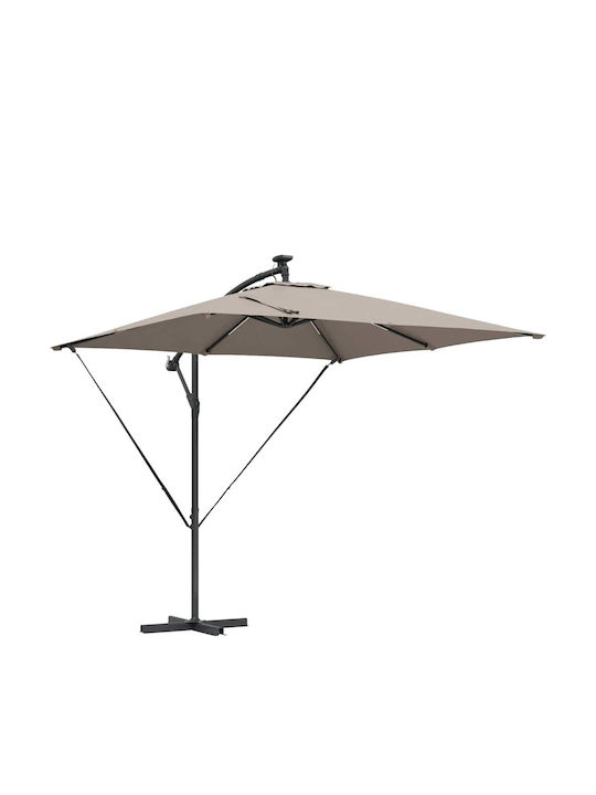 Umbrelă Suspendată Din Aluminiu Maro 2.94x2.94xÎnălțime 2.5m