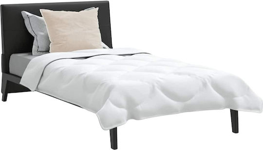 vidaXL Σετ Πάπλωμα Μονό με Γέμιση Microfiber 135x200εκ. Λευκό 2τμχ
