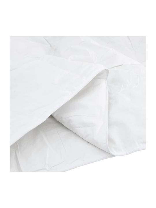 vidaXL Set Pilotă Single De Puf 135x200cm Alb 2buc