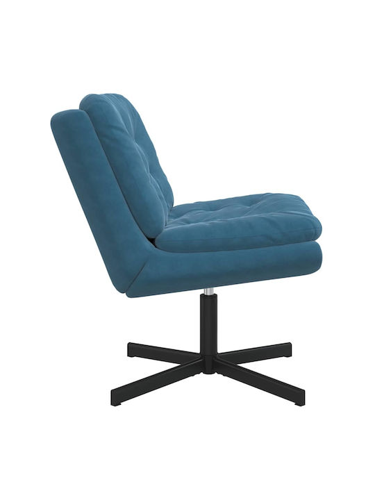 Swivel Velvet Blue Armchair 63x75x76cm