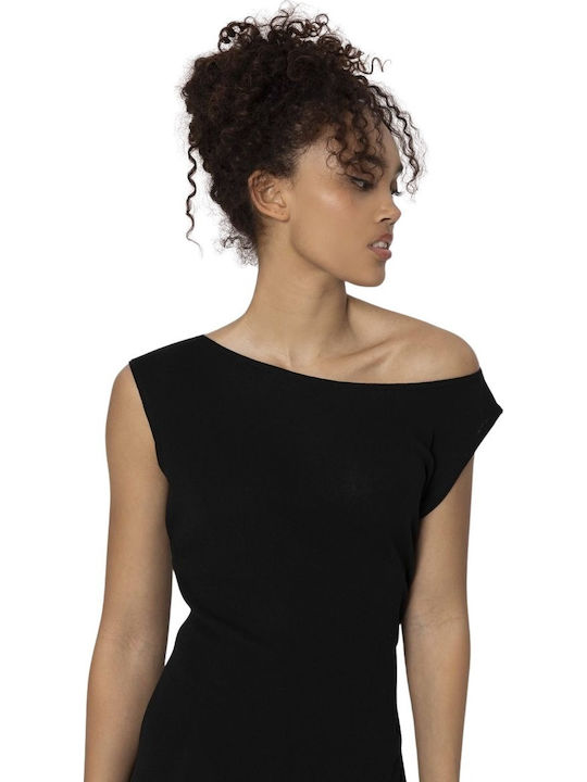 Kynthia Maxi Dress Knitted Black