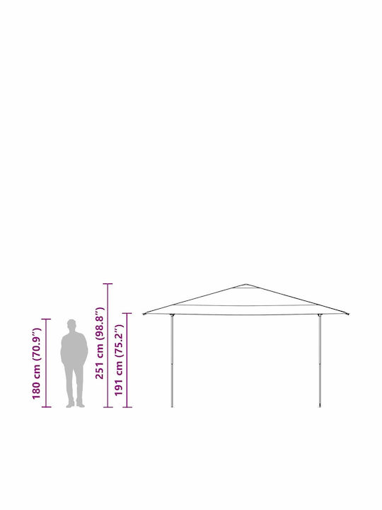 vidaXL Gazebo Grădină Verde x4m