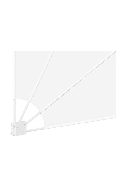 vidaXL Garden Sideway Sunshade Roller White 1.15x1.15cm