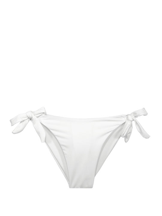 Arabella Bikini Slip mit Schnürchen Weiß